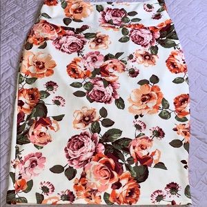 Floral pencil skirt